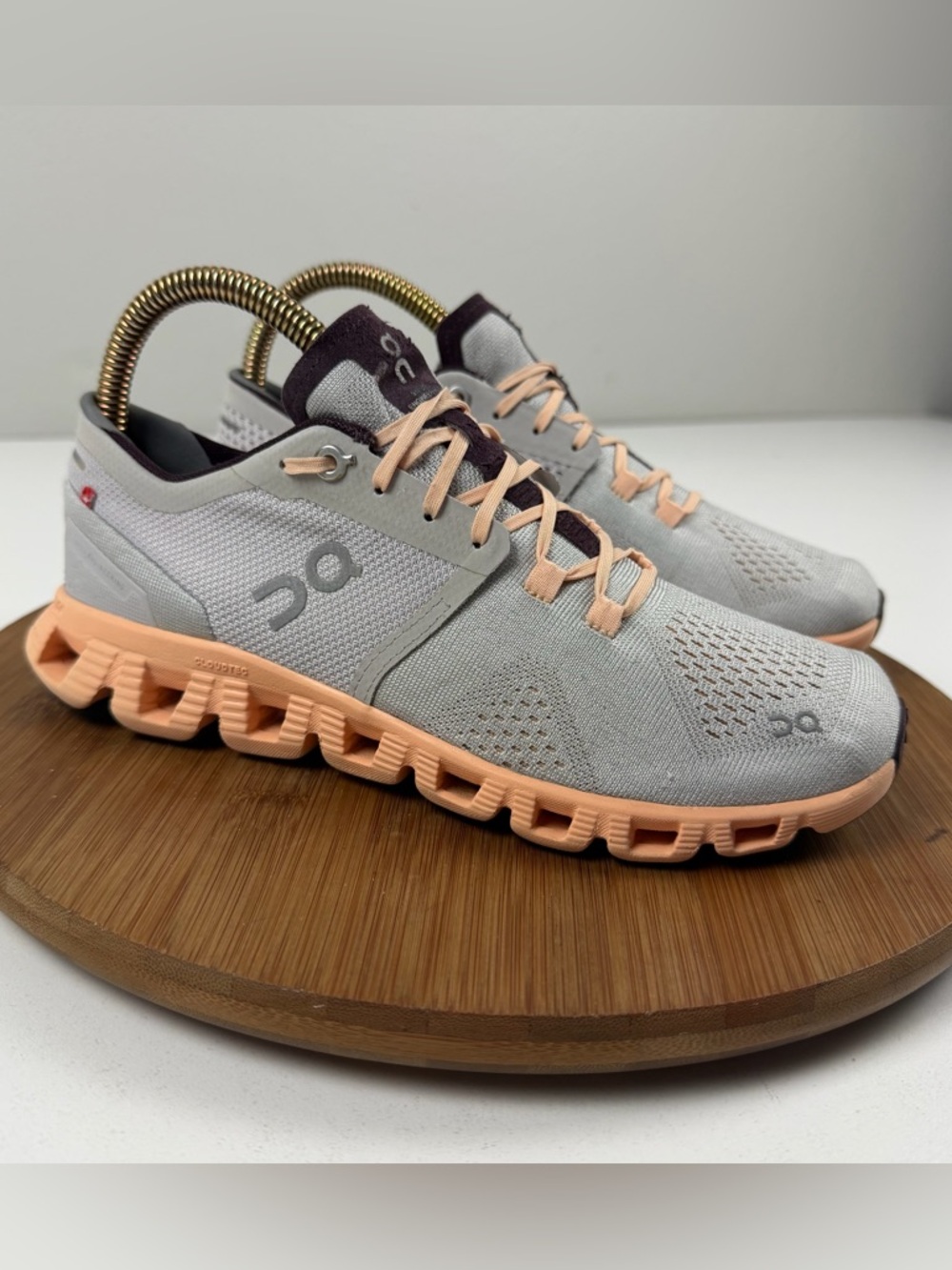 On Running Cloud X Women's “Silver Almond” Athletic Sneakers